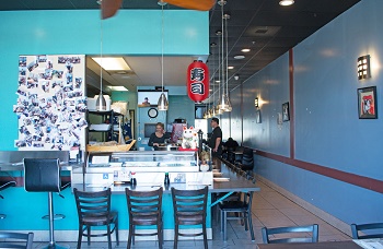 Kitanoya Japanese Restaurant Indoor Dining for Lunch and Dinner at Channel Islands Harbor in Oxnard California.
